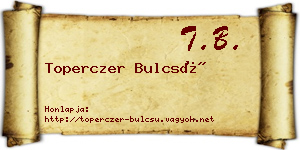 Toperczer Bulcsú névjegykártya